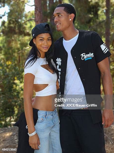 Jordan Clarkson and Chanel Iman are seen on August 15, 2015 